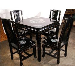 Mother of Pearl Dining Table With Four Chairs