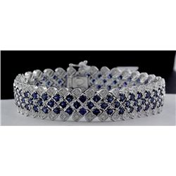 14.51 ct - Diamond & Sapphire Bracelet