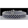 Image 1 : 14.51 ct - Diamond & Sapphire Bracelet