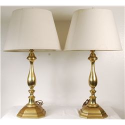 Pair of Vintage Marbro Brass Lamps