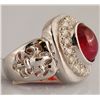 Image 2 : 8.27ct - Cabochon Ruby and Diamond Ring