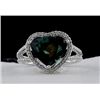 Image 1 : 18K 3.84 Diamond & Tourmaline Ring