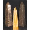 Image 2 : 3-Onyx and Marble Spears 2- approx. 10" 1- approx 8"
