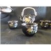 Image 1 : Oriental Porcelain Tea Pot Set 3 cups & teapot