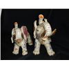 Image 5 : Pair of Orential Elephants Enamel Painted One Large12" x 10" One Small 9.5 x 8.5Made in China