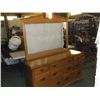 Image 1 : Ethan Allen Maple Dresser 2 pieces has 8 drawers and a mirror it is approx 60" long by 20" wide and 