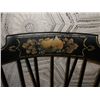 Image 2 : High back Windsor chair black with brown seat hand painted pear and leaf design approx. 42" tall X 1