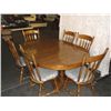 Image 1 : Maple Dining Room table with 6 chairs the table has 2 leaves and all the chairs have seat cushions t