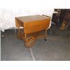 Image 2 : Ethan Allen Tea Cart with one drawer and 2 drop leaves approx 42" wid with leaves up 32.5" wide X 29