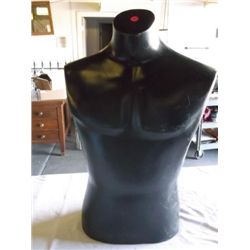 Mannequin Man Form 25" High Self Standing Gloss Black Fiberglass Construction Mannequin Retails $120