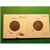 Image 1 : 2 Shield Nickels 1868, and the other No Date
