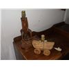 Image 1 : 2 Vintage Table lamps Cholla cactus wagon table lamp Approx 7" tall x 8" long  and a wooden branch t