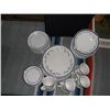 Image 2 : 39 Piece Tienshan Stone Ware Dish Set Is microwave  & dishwasher safe oven to table  Napoli pattern 