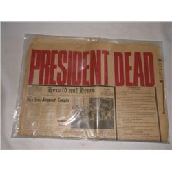 Klamath Falls Nov 22nd 1963 Oregon Newspaper Dated Nov. 22 1963 President Kennedy Shot and Killed He