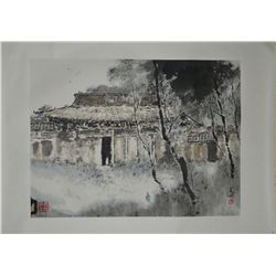 Chinese Watercolour on Paper: Landscape