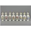 Image 1 : Set of 8 Chinese Porcelain Revolving Snuff Bottles