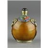 Image 2 : Chinese Horn Carved Snuff Bottle with Handles