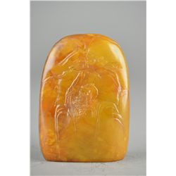 Chinese Carved Tianhuang Stone Boulder