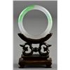 Image 1 : Set of Two Chinese Carved Apple Green Jade Bangles