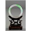 Image 2 : Set of Two Chinese Carved Apple Green Jade Bangles