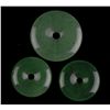 Image 2 : Set of Three Chinese Carved Jade Circular Pendants