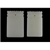 Image 2 : Set Two Chinese White Jade Rectangular Pendants