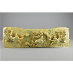 Chinese Han-Style Carved Jade Pillow