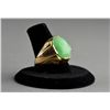 Image 2 : 14K Gold Ring w/ Light Green Burma Jadeite