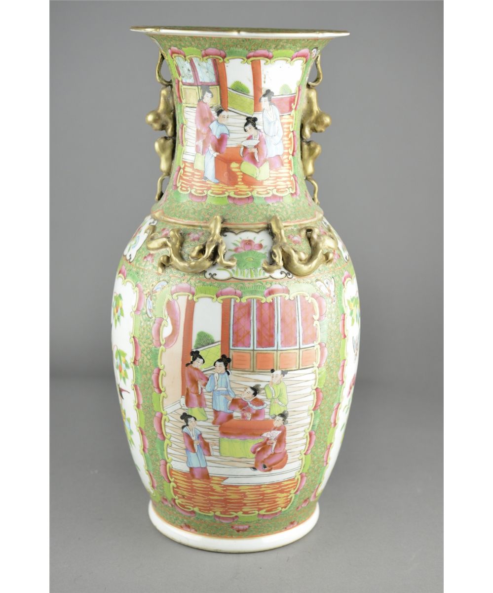 Chinese Canton Famille Rose Porcelain Vase