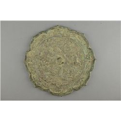 Chinese Tang-Style 8 Bracket Lobed Bronze Mirror