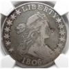Image 2 : 1806/5 Bust half $ O-102  NGC VF dmg a dent in front of nose