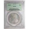 Image 1 : 1823  Bust half $  PCGS50 This is a non-normal 3 variety