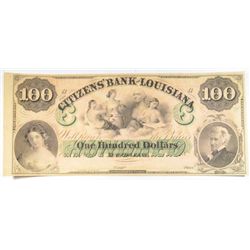 Remainder note $100 from Citizens Bank of Louisiana  New Orleans CU