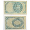 Image 2 : 5th issue Fractional currency  25 cent   XF but a pinhole and 10 cent