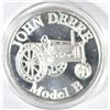 Image 1 : A CLASSIC JOHN DEERE LICENSED ONE OUNCE SILVER ROUND FEAT. MODEL B TRACTOR