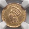 Image 2 : 1856 slant 5 T3  $1 gold    NGC AU dmg