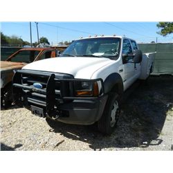 2007 FORD F550 4X4 CREW CAB SERVICE TRUCK