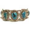 Image 1 : Old Pawn Navajo Turquoise Sterling Silver Cuff Bracelet