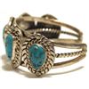 Image 3 : Old Pawn Navajo Turquoise Sterling Silver Cuff Bracelet