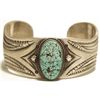 Image 1 : Old Pawn Navajo Spider Web #8 Turquoise Sterling Silver Cuff Bracelet - Calvin Martinez