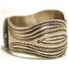 Image 3 : Old Pawn Navajo Spider Web #8 Turquoise Sterling Silver Cuff Bracelet - Calvin Martinez