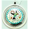 Image 1 : Zuni Multi-Stone Spinner Bird and Hummingbird Large Pendant - Sammy & Esther Guardian