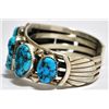 Image 3 : Old Pawn Turquoise Sterling Silver Cuff Bracelet