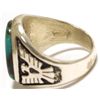 Image 5 : Navajo Multi-Stone Sun Face Sterling Silver Men's Ring - Wilbert Manning
