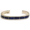 Image 1 : Zuni Lapis Lazuli Inlay Sterling Silver Cuff Bracelet - Larry Loretto