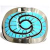 Image 1 : Zuni Turquoise Inlay Sterling Silver Cuff Bracelet - Amy Quandelacy