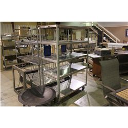 MOBILE STAINLESS STEEL 5 TIER SHELF