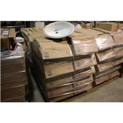 PALLET OF 17 X 14 UNDERMOUNT LAVATORY SINKS