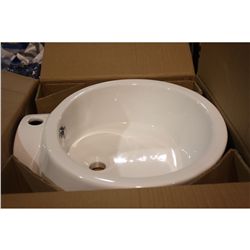 WHITE CIRCULAR V2460 BATHROOM SINK