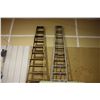 Image 1 : 2 LARGE WOODEN A FRAMED LADDERS